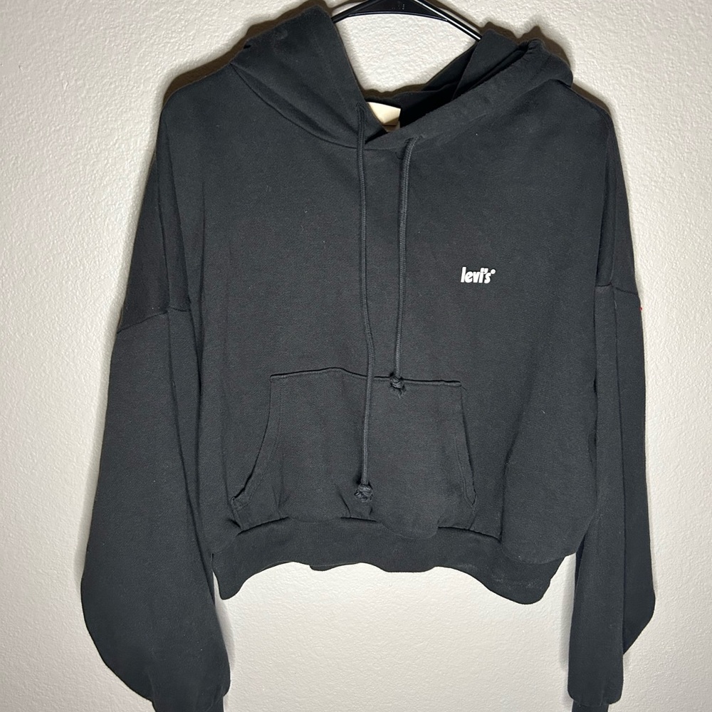 Levi's Black Cropped Hoodie
